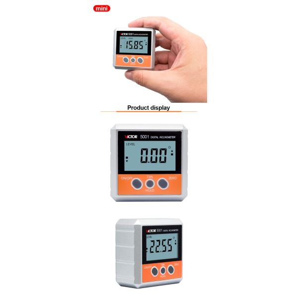 Relative Absolute Magnetic Digital Inclinometer 4*90° Magnets In Bottom Pocket Type