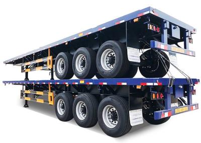 ISO do reboque 60T três Axle Flatbed Semi Trailer do caminhão do leito de 20ft