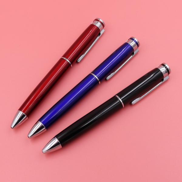 Metal Thick Barrel Ballpoint Pen Customized Logo 1.0mm Twist Type Business Ball Pen