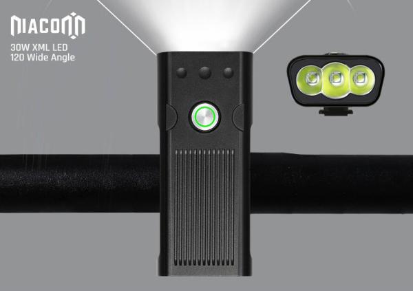 IP68 Water Proof USB Bike Front Light  Rechargeable 30 Watt 3000lm Brightness
