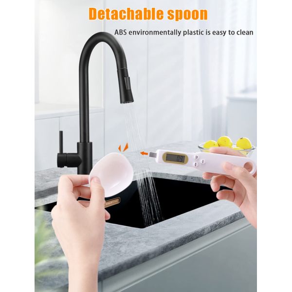 Balance de cuisine numérique à cuillère en plastique ABS alimentée par batterie, 500g, appareil de mesure du poids, 'Choix' division 0,1g