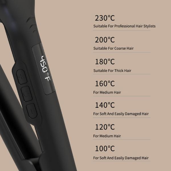 Logotipo feito sob encomenda quente elétrico do Straightener 65W do cabelo da placa profissional do PTC