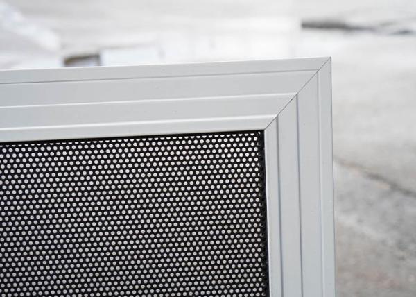 Pantalla de seguridad de aluminio perforado de 2 mm, 40% de área abierta, ancho 750-1200 mm