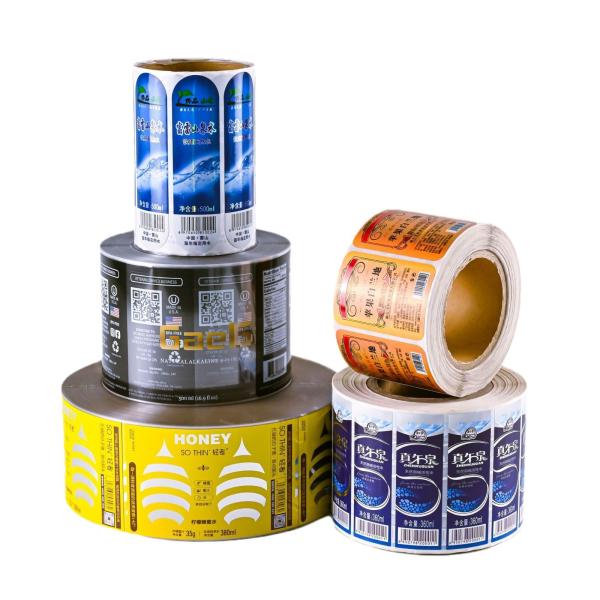 La coutume de bouteille a imprimé le temps noir flexographique de labels d'autocollant résistant