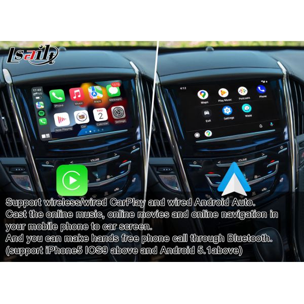 Multimedia Video Interface for Cadillac ATS XTS SRX CUE with YouTube, NetFlix, Waze with Wireless CarPlay