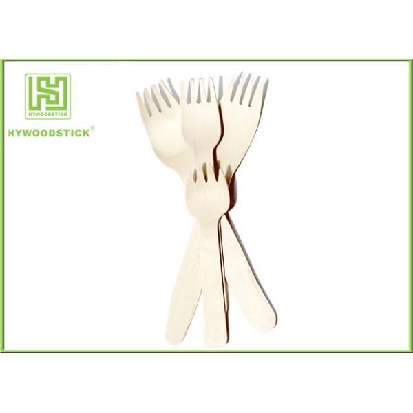 Biodegradable Bulk Wooden Disposable Cutlery 6.3'' Eco Friendly Flatware