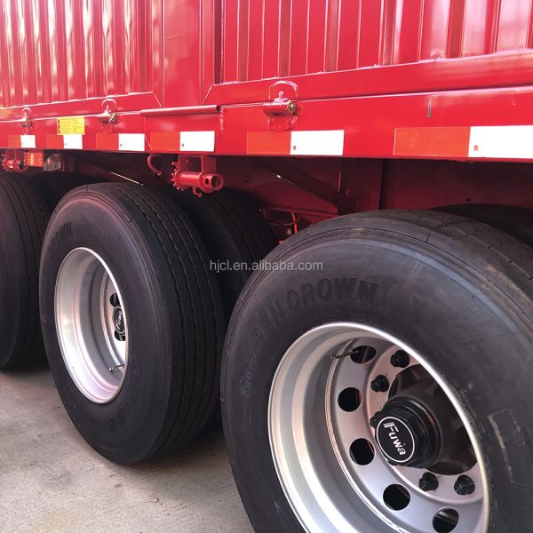 FUWA or BPW Axle Truck Trailer CIMC HUAJUN Fence Flatbed Semi Trailer with Design