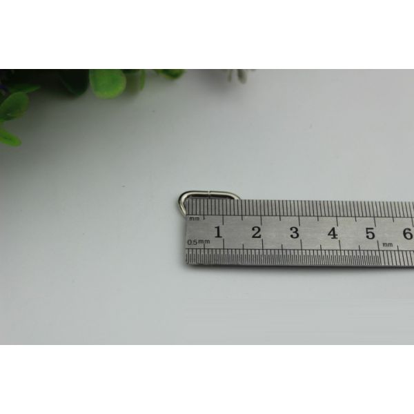 Supply handbag metal welded d ring,various colors wire iron metal d ring 13mm