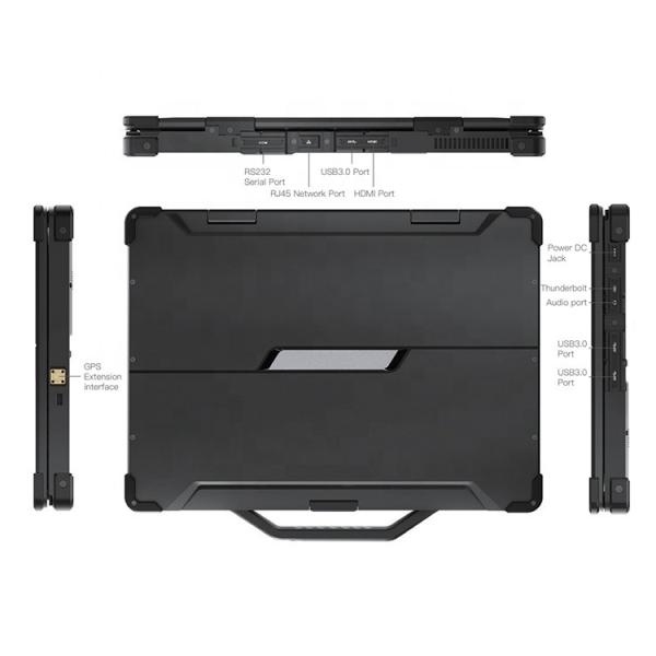 13.3 Rugged Laptop Intel i7/i5 16GB RAM Win10/11 WiFi Bluetooth GPS Backlit Keyboard