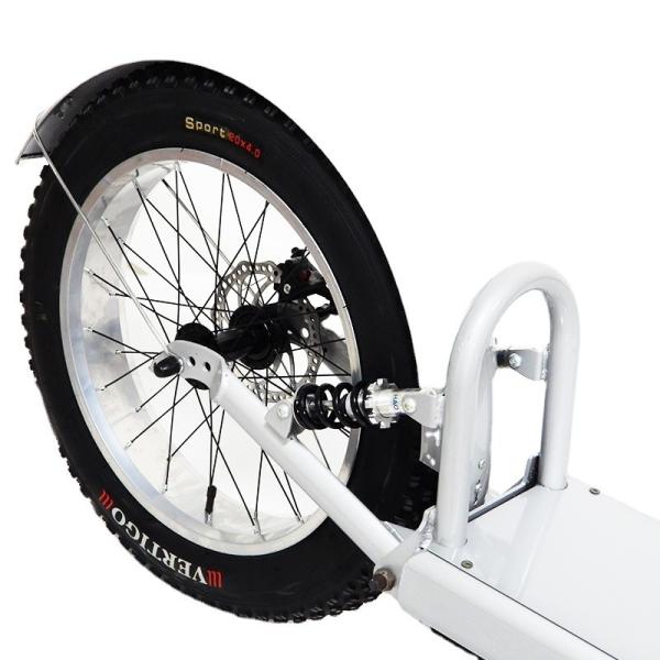 Experimente o último passeio com o nosso scooter de suspensão dianteira e traseira