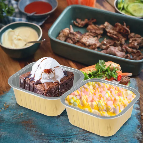OEM Service Accepted 500ml 900ml 1000ml Tin Foil Aluminum Foil Container for Kitchen