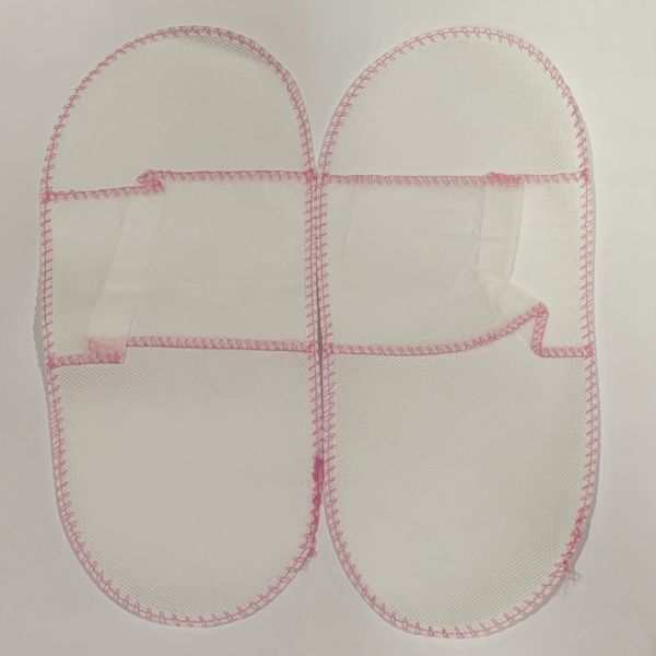 Тапочки PP Nonwoven раскрытые с розовым потоком шить устранимые продукты салона