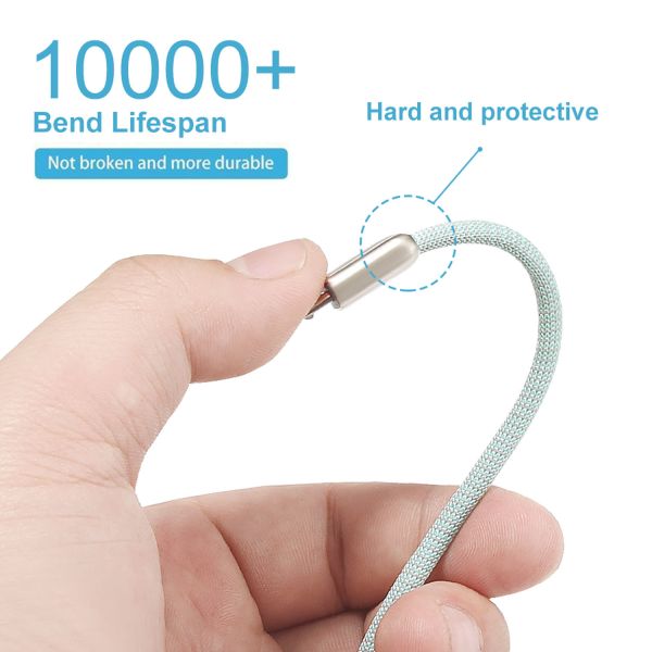 Тип зарядный кабель USB c быстрый, кабель данным по 2m заплетенный нейлоном перенося