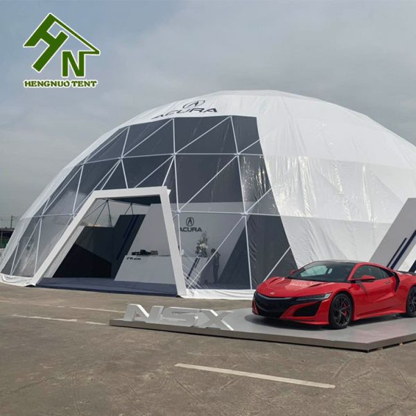 Шатер белого купола диаметра 20m форменный для аттестации SGS событий партии шоу автомобиля