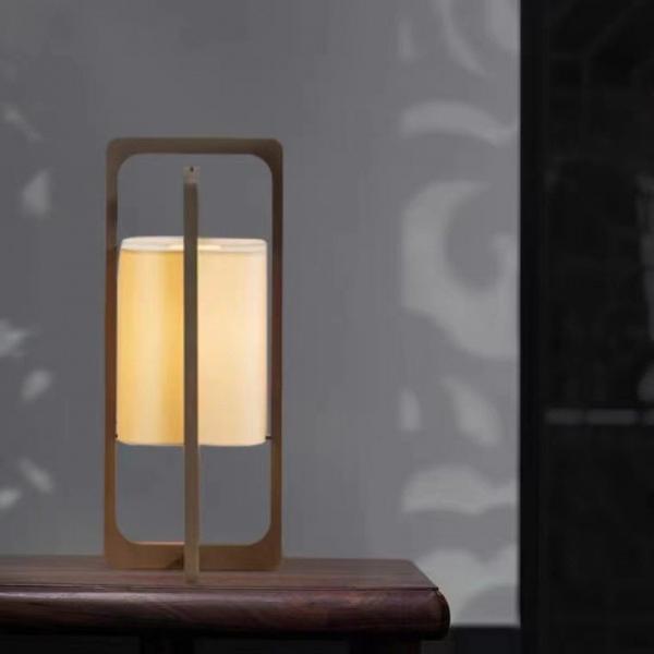 Retro Simple Wooden Living Room Bedroom Hotel Wabi-Sabi Floor Lamp