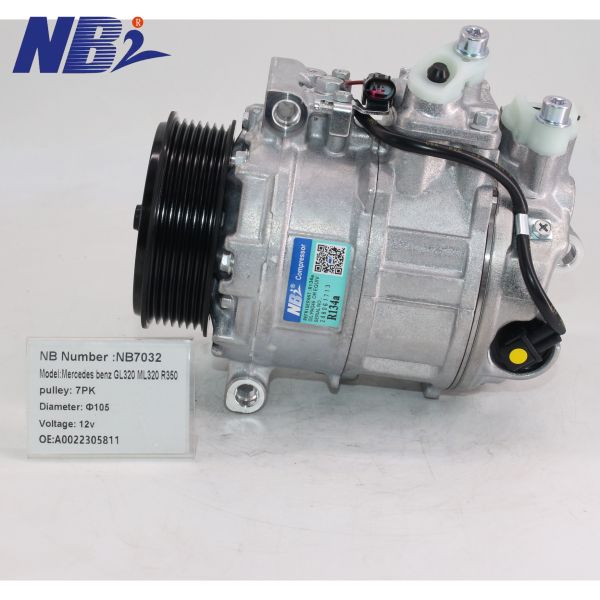 OE A0022305811 12Volt R134a Car Air Conditioner Compressor for Mercedes-Benz-Hollow Piston Variable Displacement New