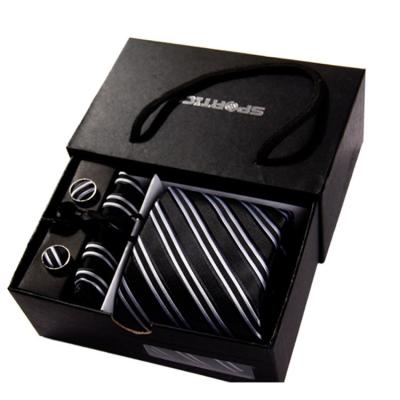 Business Silk Necktie with hanky with cuff-link