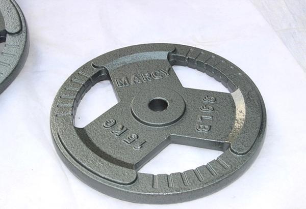 Fitness Cast Iron Barbell Weight Plate With 3 Handle Grip for Sale