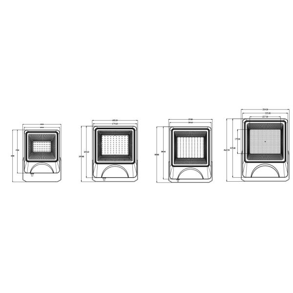 Спорт репроектора 50W 100W 150W 200W прожектора света потока СИД IP66 на открытом воздухе освещая хранил гарантию 5year