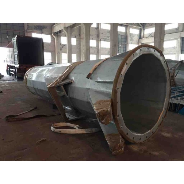 Flange Connection Circular Steel Tapered Metal Utility Poles / Street Light Poles