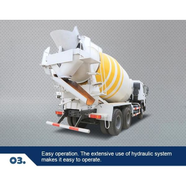 Hydraulic Pump Used Concrete Mixer Truck , 8cbm 10cbm Used Cement Mixer Truck