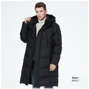32.8cm - 36.8cm Cuff Long Men Winter Jacket Long Down Coat With Zipper And