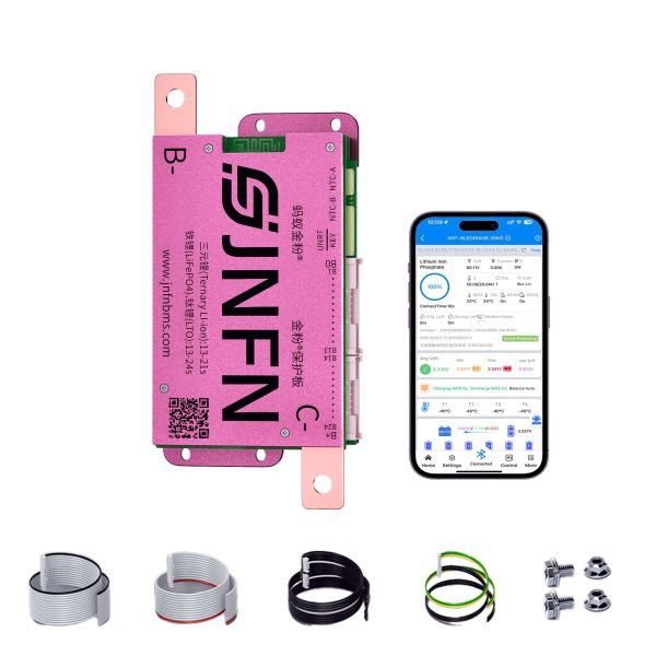 JNFN ANT Smart Active Balance BMS 13S-24S 100A-200A For Lifepo4 Battery Pack RV Scooter