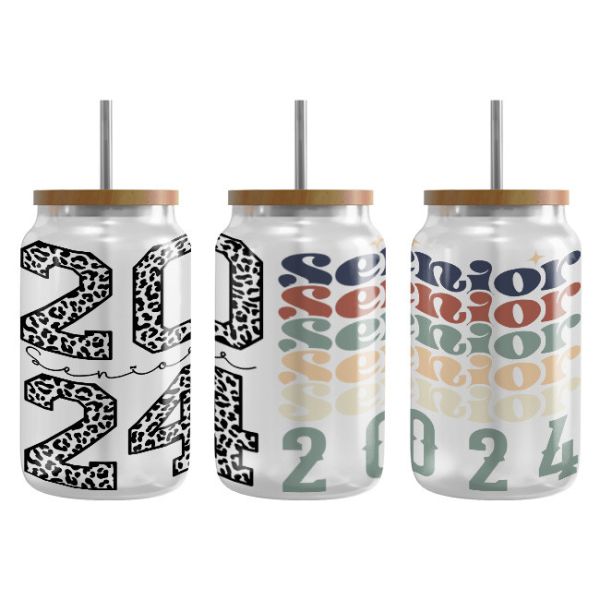 Decal UV DTF Transfer Film Sticker For 40oz 16oz 20oz Glass Cup