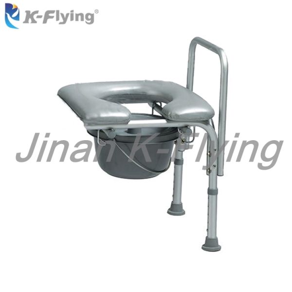 Aluminum Alloy Disabled Toilet Shower Chair Backrest Height Adjustable