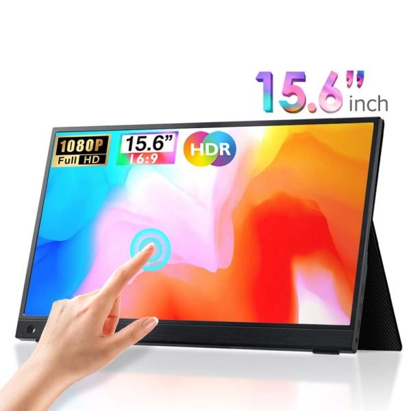 FHD 1920*1080 Portable Touch Monitor 15.6-Inch IPS Display for Flexible Display Modes and Wide Viewing Angle