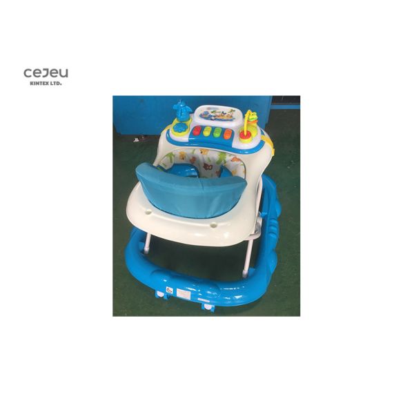 Plastic 20kg Round Walker Seat Fabric 8 Wheels 59*63*58cm