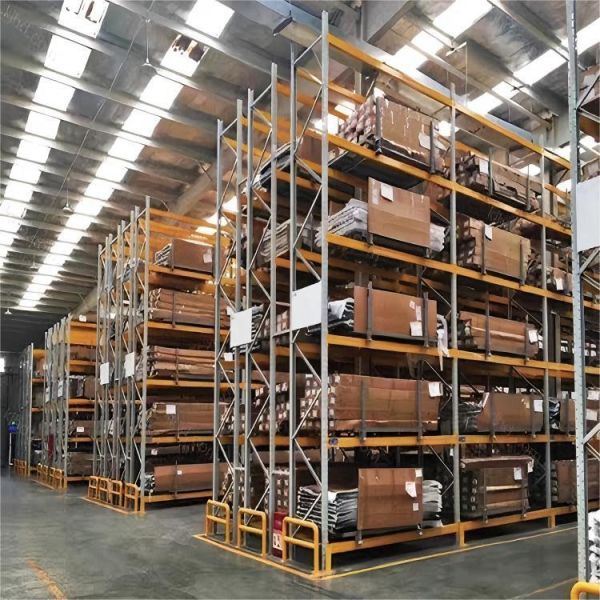 Durable Steel Double Deep Pallet Stacking System For Heavy Duty Pallet Organization in warehouse