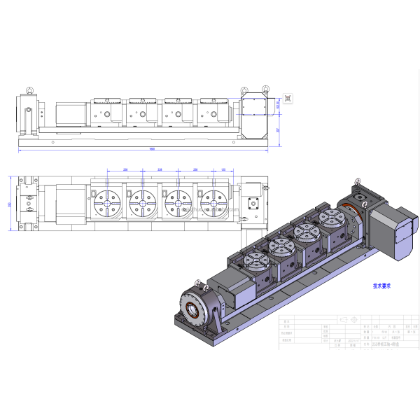 Multi Head 5 Axis CNC Rotary Table , Precision Vertical Rotary Table