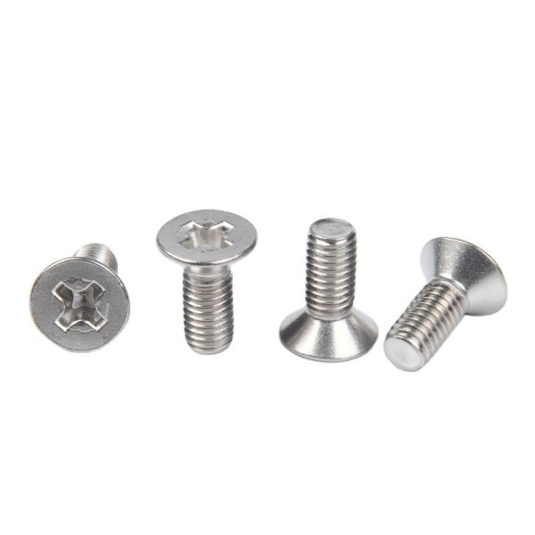 ZINC PLATED JIS Standard All Size DIN965 304 316 Stainless Steel Flat Head Cross Recessed Bolts Countersunk Head Phillips Machine Screw