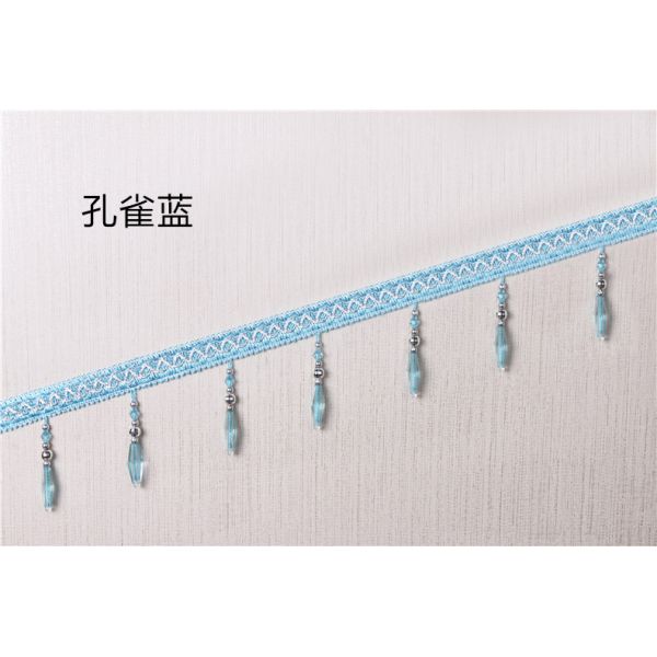 Handmade fashionable chain beads lace tassels fringes for curtain/sofa/pillow decoration