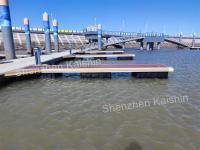 Ponte de doca flutuante durável Marinha Pontoon Passeios com pavimentação de madeira