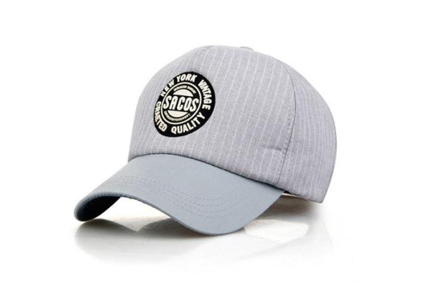 Grey Black Cotton Twill Baseball Cap , 3D Embroidery Logo Golf Minor League Baseball Hats