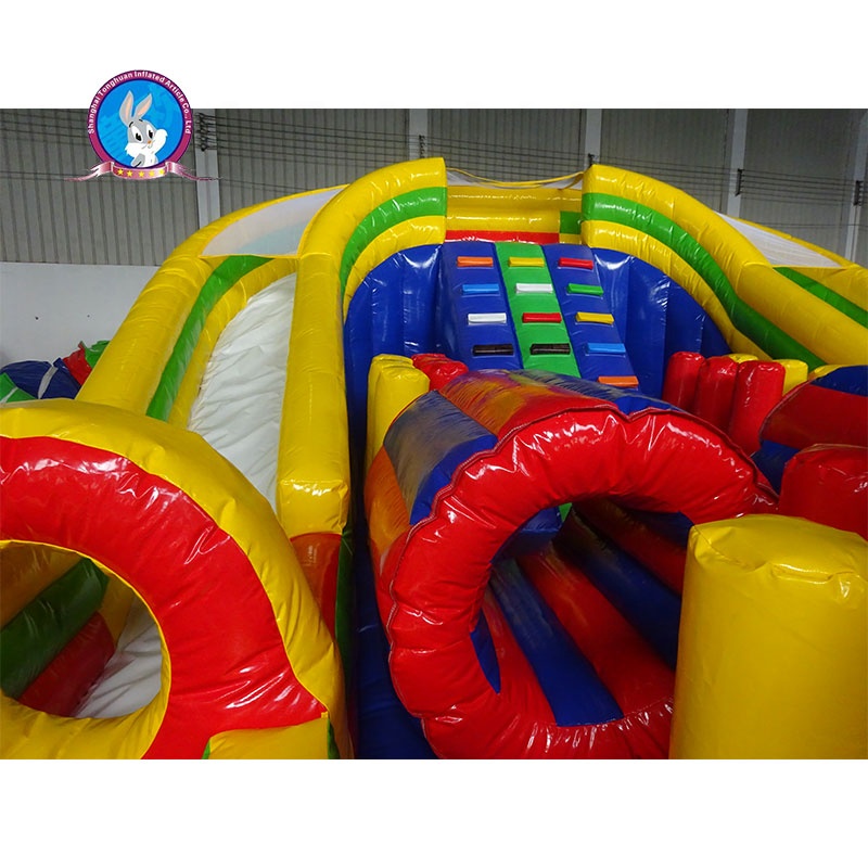Colorful Round Inflatable Obstacle Course and Bouncer Games for Kids and Adults Fun Inflatable Castle