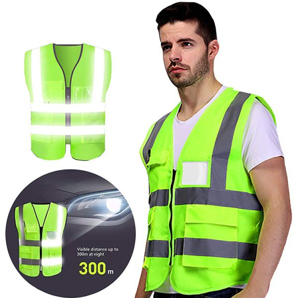 Высокий Vis бежать Bibs Gilet связывает жилет строительной конструкции сада отражательный для людей