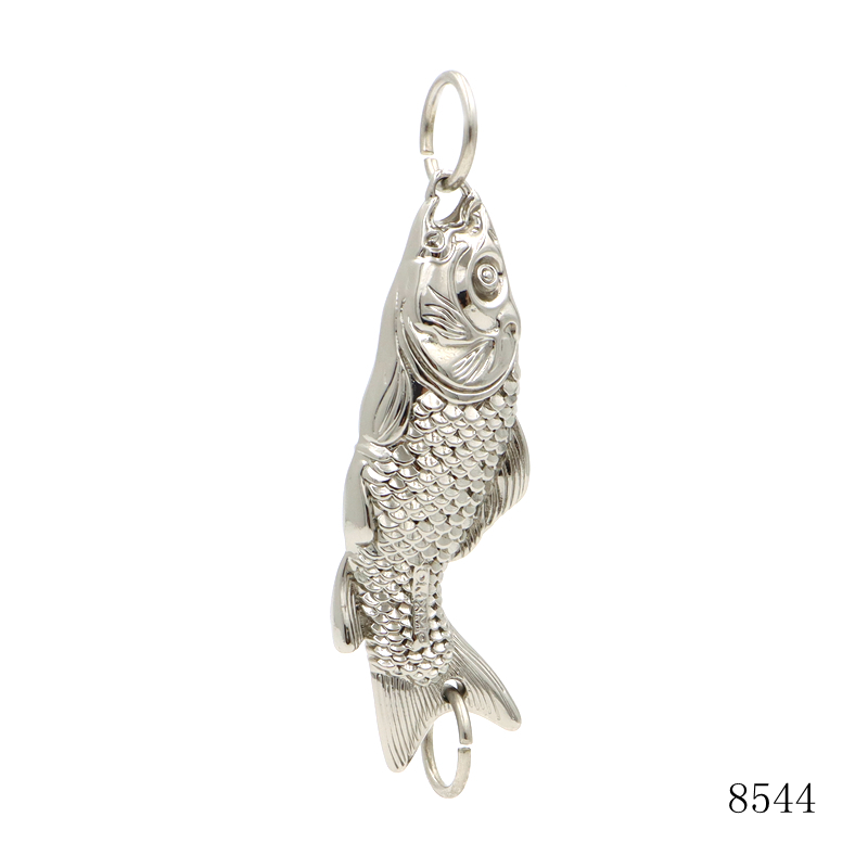 Heavy Duty 3D Metal Fish Tag Custom Design Logo Label Key Chain Tags Bag Decoration Accessories Hardware