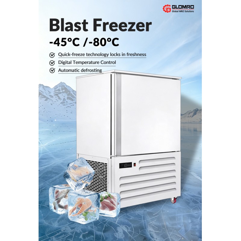 -45℃  -80℃ Food Production Quick Freezing 6/12 Trays Direct Cooling Blast Freezer Equipment Seafood Freezing Equipment