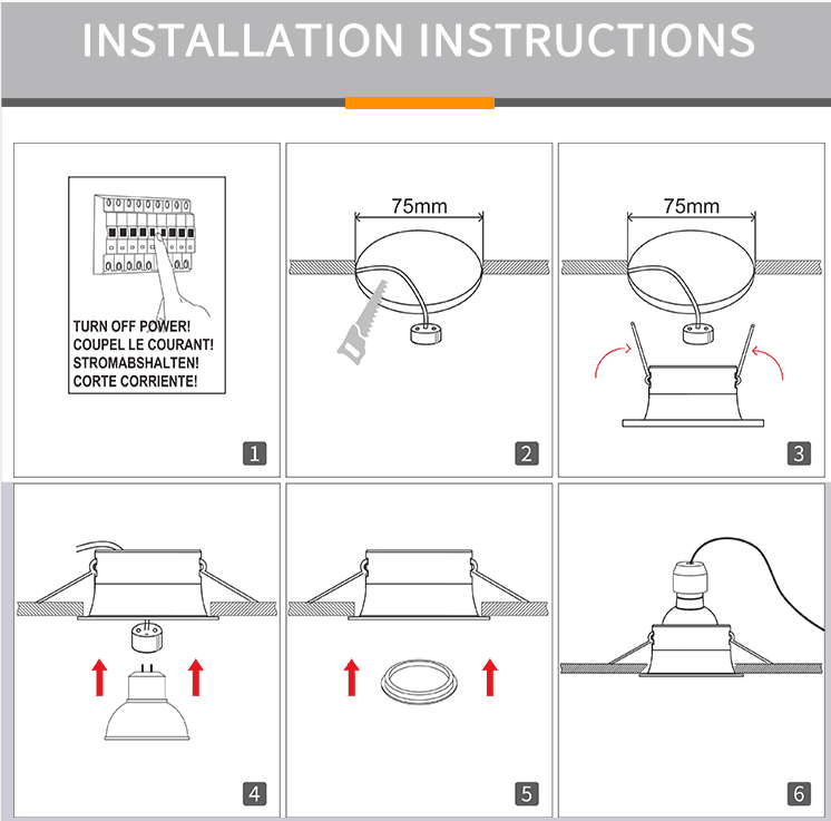Утопленная слепимость Downlights IP20 супер тонких шатонов анти- для офиса