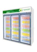 2 / Refrigerador comercial da exposição de 3 portas com compressor 1008L do inversor