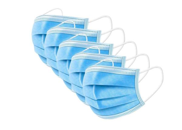 Latex Free 3 Ply Face Mask Non Skin Irritation Flexible Virus Prevention Breathable