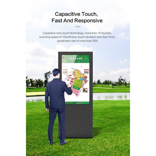 High Brightness 43inch Outdoor Digital Signage Totem Waterproof Ip65