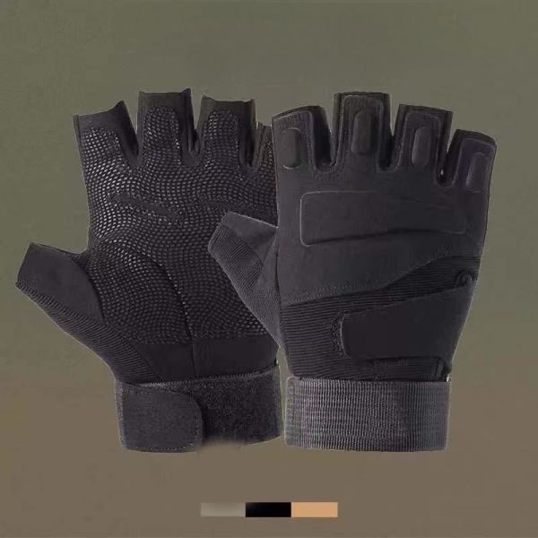 Outdoor Sport Combat Tactical Half Finger Gloves Shock Resistant for Hiking 