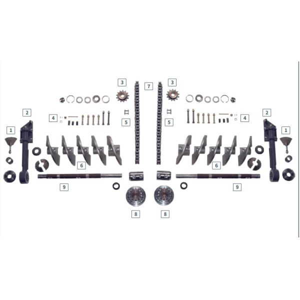 S1800-2 2198422 Stainless Steel Paver Auger Shaft