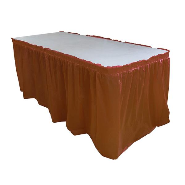 Odorless Disposable Plastic Table Skirts For Birthday Party / Business Convention