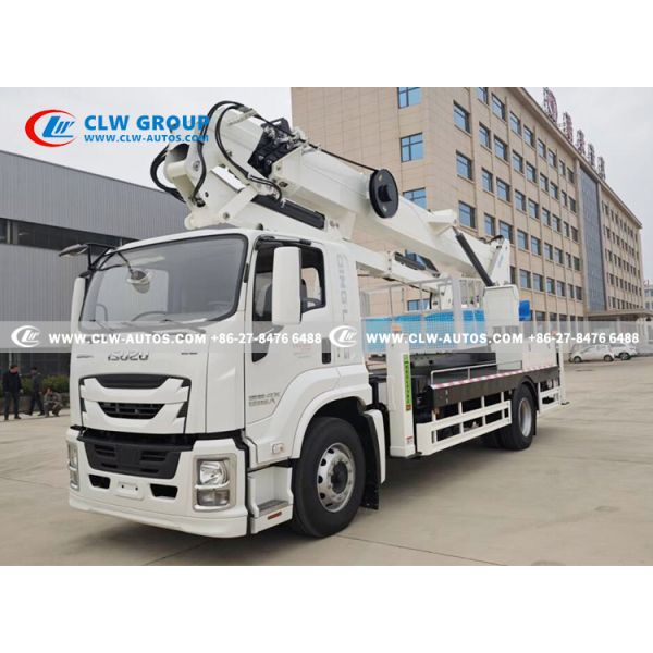 ISUZU GIGA 34-Meter Insulated Aerial Work Truck with Dielectrically Insulated Bucket and Articulated Folding Arm