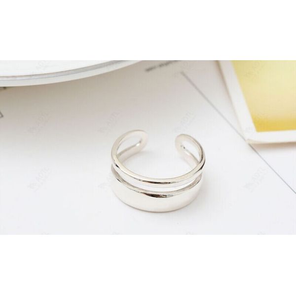 European style fashion exaggerated ring opening upscale Thai Silver jewelry unisex